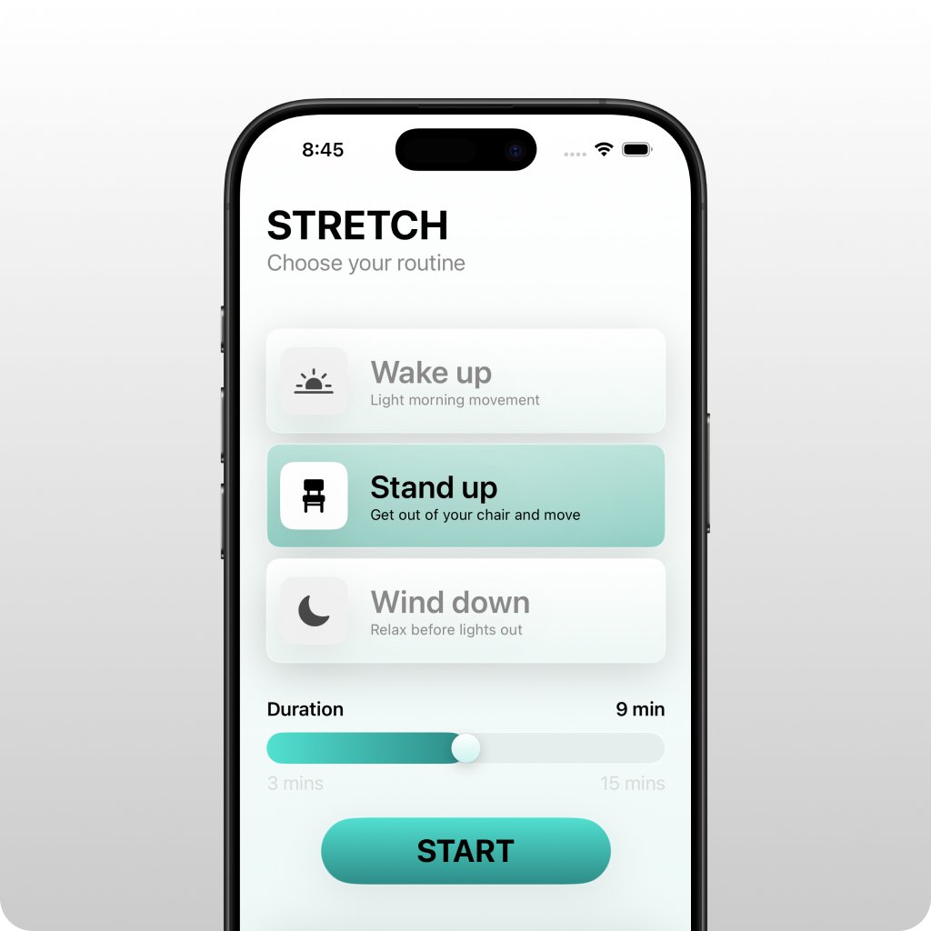 Limber app showing stretching routines
